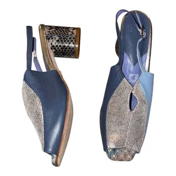 Altura Siete Iris Slingback Heels Handmade in Mexio US sz 8